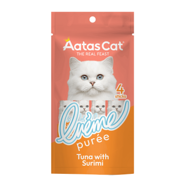 Aatas Cat Creme Puree Tuna with Surimi 14g x 4's